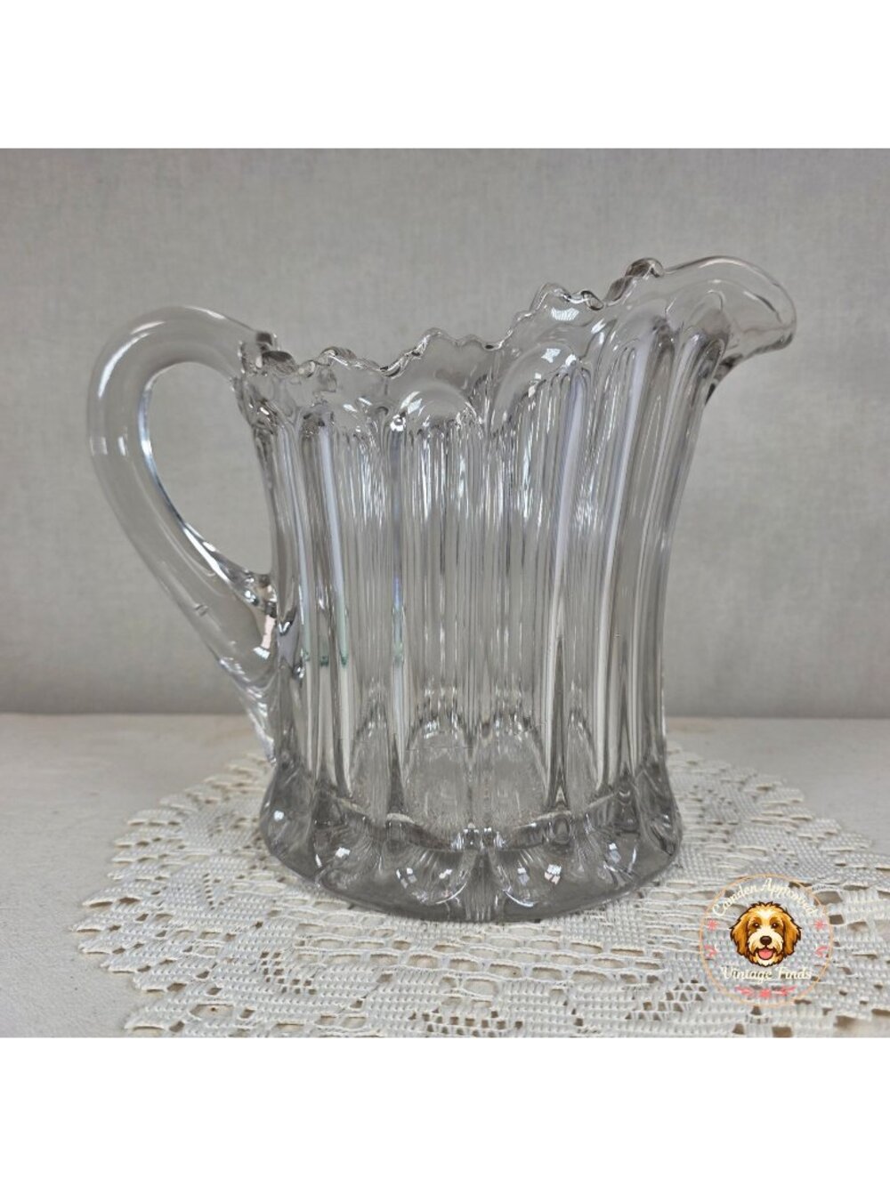 Vintage Fostoria Lucere No. 1515 Clear Glass Pitcher 1907-1915 8"